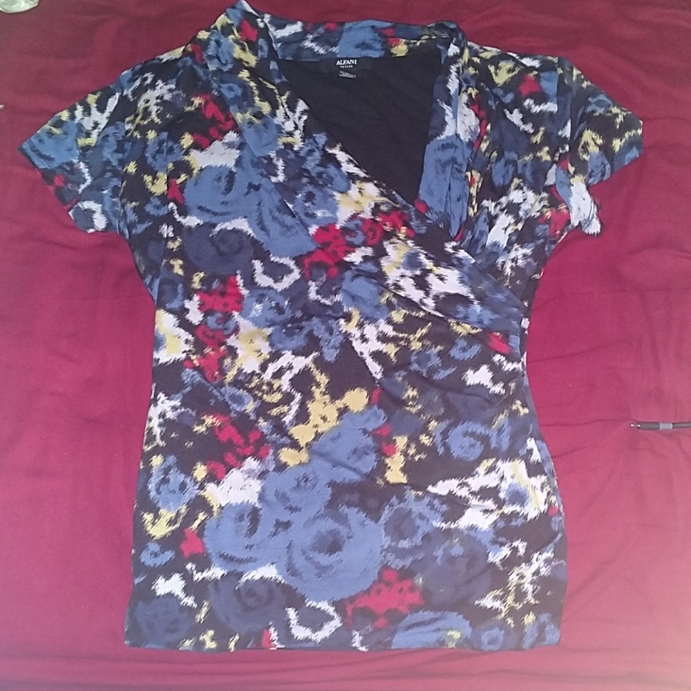 Criss Cross Blouse - Petite Large